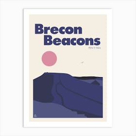 Pen Y Fan, Brecon Beacons (Purple) Art Print