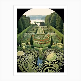 Gardens Of The Palace Of Versailles France Henri Rousseau Style Art Print