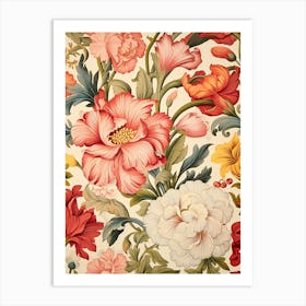 Floral Wallpaper 158 Art Print