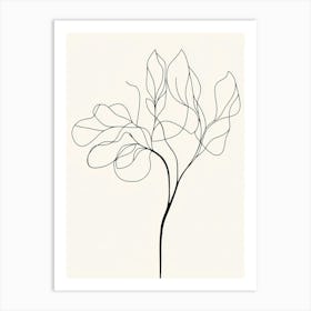 Tree Line Drawing Art Print