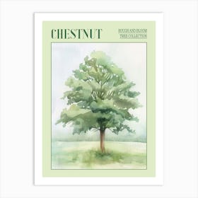 Chestnut Tree Atmospheric Watercolour Painting 8 Poster Art Print