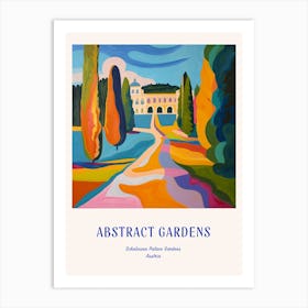 Colourful Gardens Schnbrunn Palace Gardens Austria 5 Blue Poster Art Print