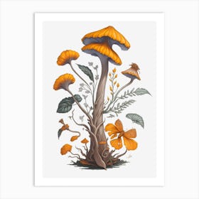 Mushrooms Painting (8) 1 Art Print