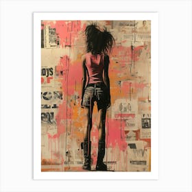 Girl In Shorts 1 Art Print