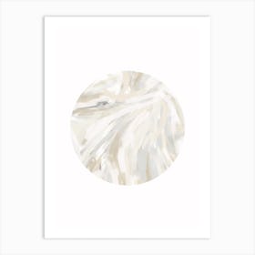 Modern Abstract Circle Neutral Art Print