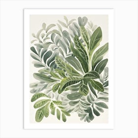 Green Botanica 2 Art Print