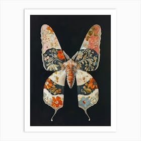 Ornate Butterfly William Morris Style Art Print