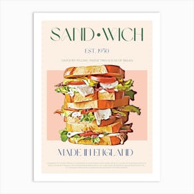 Sandwich Mid Century Art Print