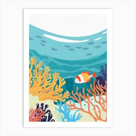 An Undersea View Of The Great Barrier Reef Art Print