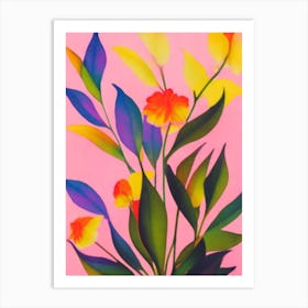 Angel Wing Begonia 2 Colourful Illustration Art Print