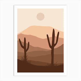 Cactus In The Desert 19 Art Print