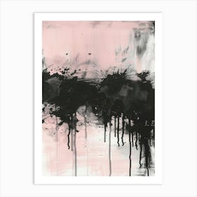 Abstract In Black And Pink Art Print