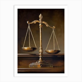 Justice Scales Art Print