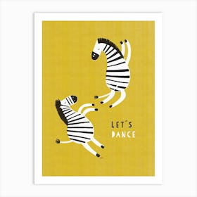 Dancing Zebras Art Print