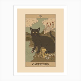 Capricorn Cat Art Print