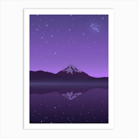 Mountain At Night Art Print