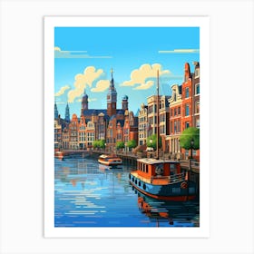 Amsterdam Pixel Art 2 Art Print