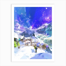 Snow Village Art Print