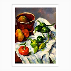 Serrano Pepper 3 Cezanne Style vegetable Art Print