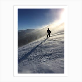 Skier In The Snow Art Print