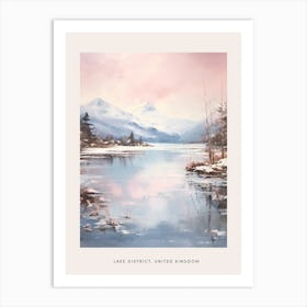 Dreamy Winter Painting Poster Lake District United Kingdom 1 Art Print