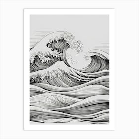 Great Wave Off Kanagawa 10 Art Print