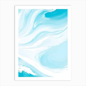 Blue Ocean Wave Watercolor Vertical Composition 144 Art Print