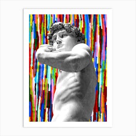 David - Michelangelo - photo montage Art Print