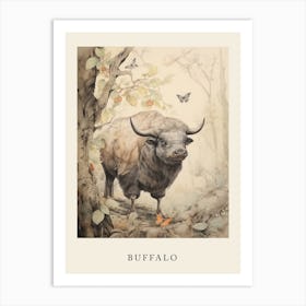 Beatrix Potter Inspired  Animal Watercolour Buffalo 2 Art Print