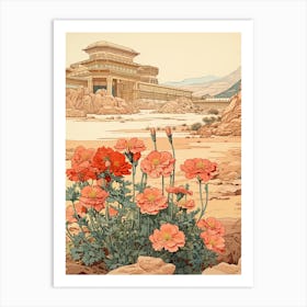 Japanese Primrose Victorian Style 1 Art Print