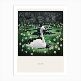 Ohara Koson Inspired Bird Painting Swan 2 Poster Art Print