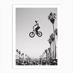 Venice Beach, Italy, Black And White Analogue Photograph 2 Art Print