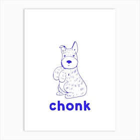 Chonky Dog Poster, Dog Art Print, Gift for Dog Lovers, Home Decor, Schnauzer & Corgi Butt Art Print