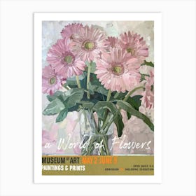 A World Of Flowers, Van Gogh Exhibition Gerbera 3 Art Print