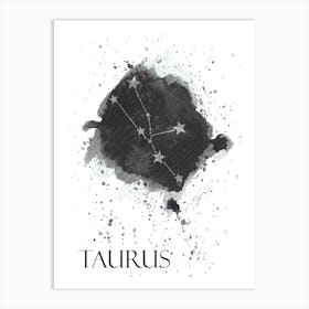 Taurus Zodiac Sign - paint splat constellation Poster