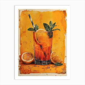 Orange Drink 23 Art Print