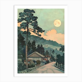 Yamagata Japan 4 Retro Illustration Art Print