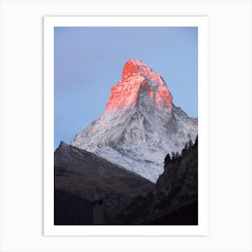 Matterhorn Mountain High Mountains Landscape Art Print