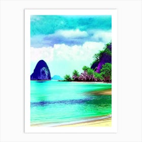 Koh Yao Noi Thailand Soft Colours Tropical Destination Art Print