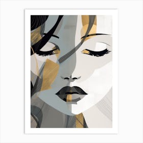 Gold And Black 10 Art Print