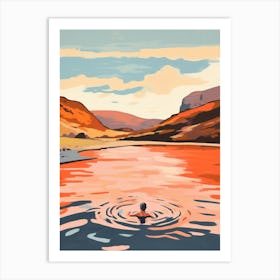 Wild Swimming At Malham Tarn Yorkshire 3 Art Print