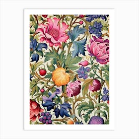 Floral Wallpaper 356 Art Print