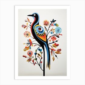 Scandinavian Bird Illustration Magpie 5 Art Print