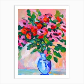 Alstromeria Matisse Style Flower Art Print