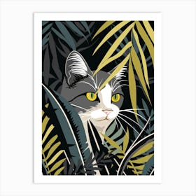 Cat In The Jungle 23 Art Print