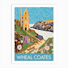 Wheal Coates England Travel Print Painting Cute Art Print