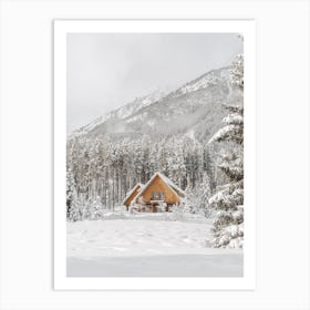 Lonely Winter Cabin Art Print