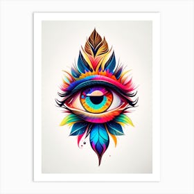 Consciousness, Symbol, Third Eye Tattoo 1 Art Print