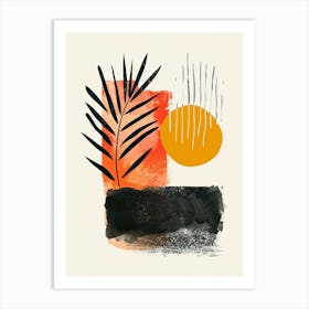 Starlit Notes Of Cosmic Design Mid Century Style Art Print