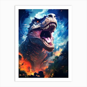 T - Rex Dinosaur Art Print